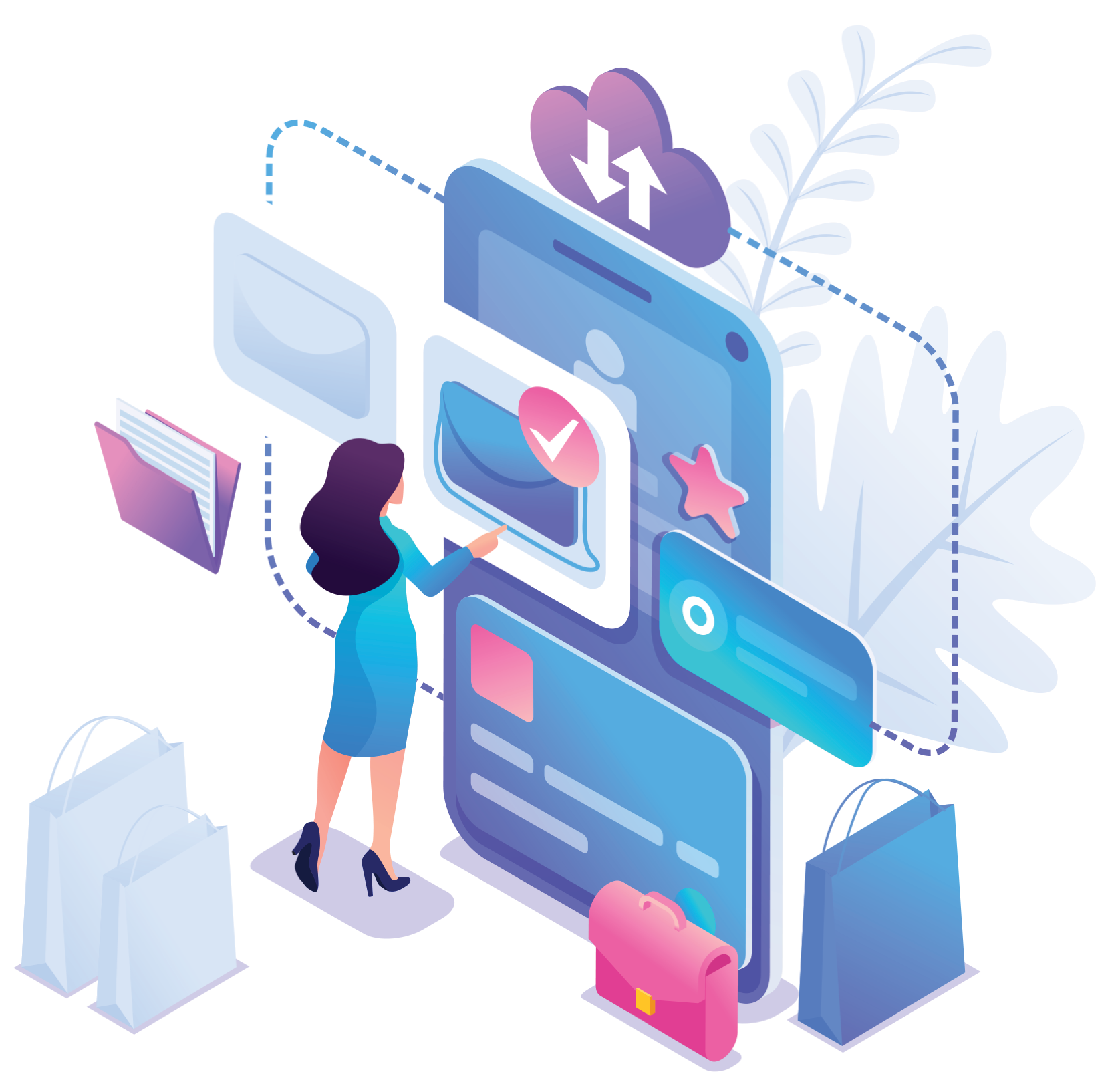 Person writing a blog post